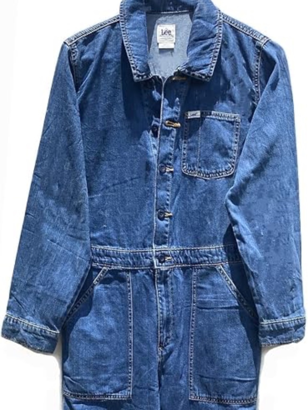 Lee Women’s Workwear Service Union-All Denim Jumpsuit Indigo Daze L NWT